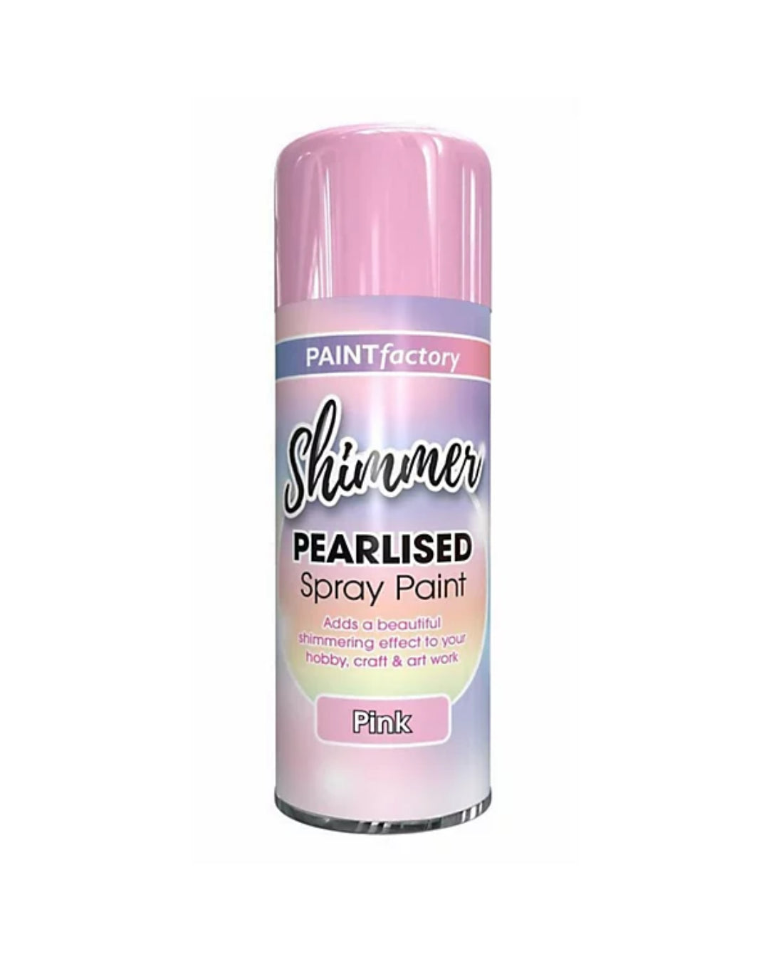 Paint Factory Shimmer Pearlised Spray Paint – Pink, 400ml Paint Factory Shimmer Pearlised Spray Paint – Pink, 400ml